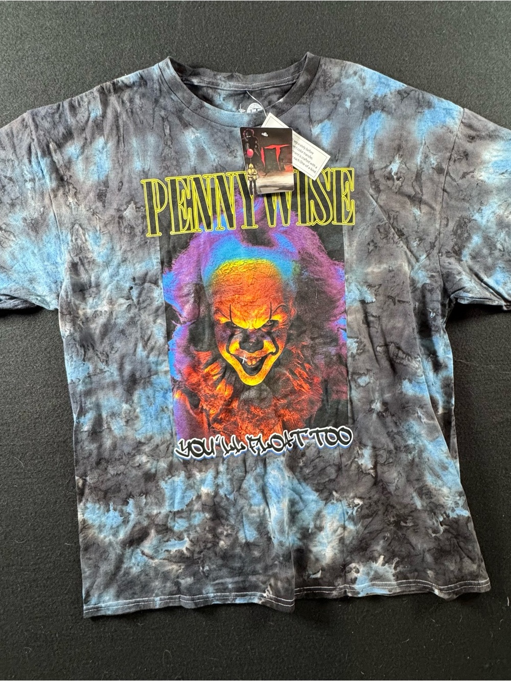 New w/Tags- Pennywise Tie-Dye Graphic Tee - Black, Blue